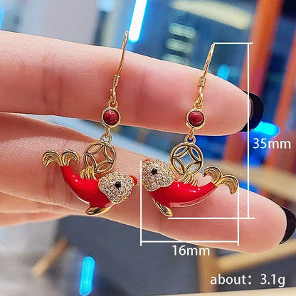 2025 New Colorful Crystal Zircon Bridal Earrings, European and American Personalized Fashion Trend, High End Jewelry