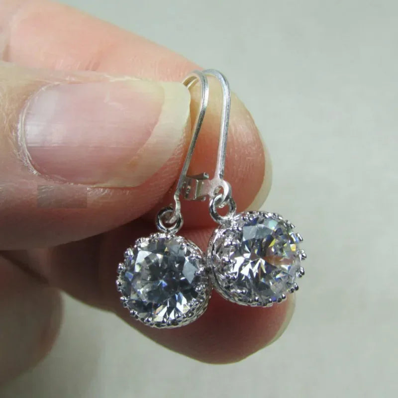 2025 New Colorful Crystal Zircon Bridal Earrings, European and American Personalized Fashion Trend, High End Jewelry