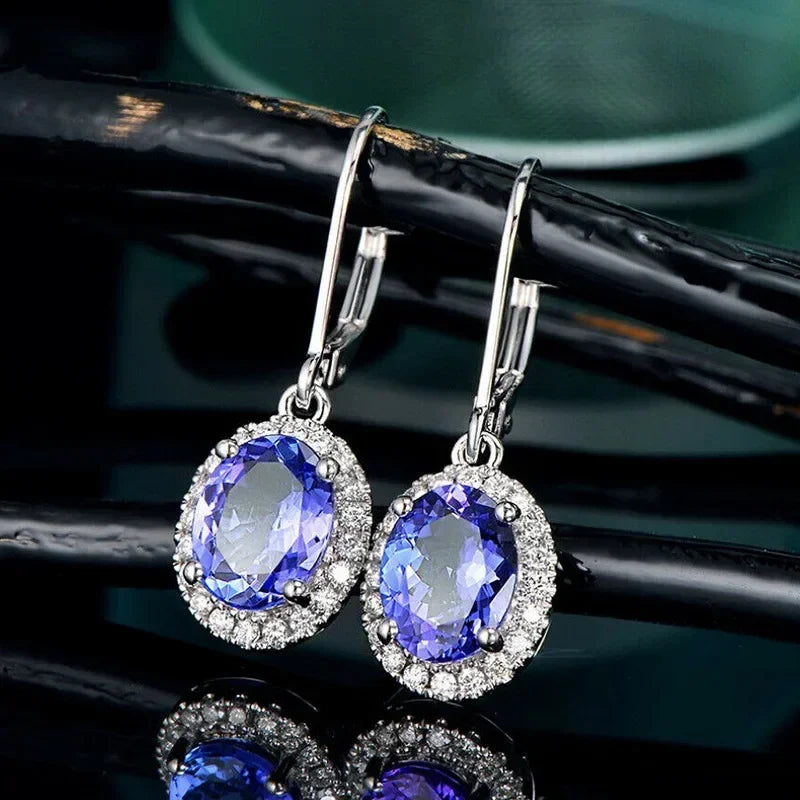 2025 New Colorful Crystal Zircon Bridal Earrings, European and American Personalized Fashion Trend, High End Jewelry