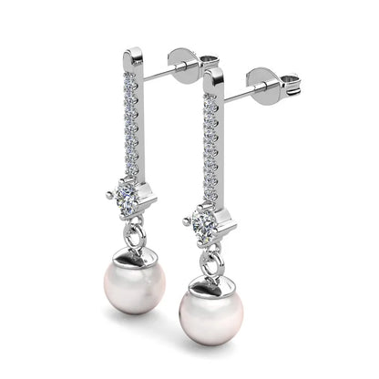 Daisini 925 Sterling Silver Swarovski Crystals and Pearl 2025 Fashionable Bridal Wedding Sparkling Light Luxury Elegant Jewelry
