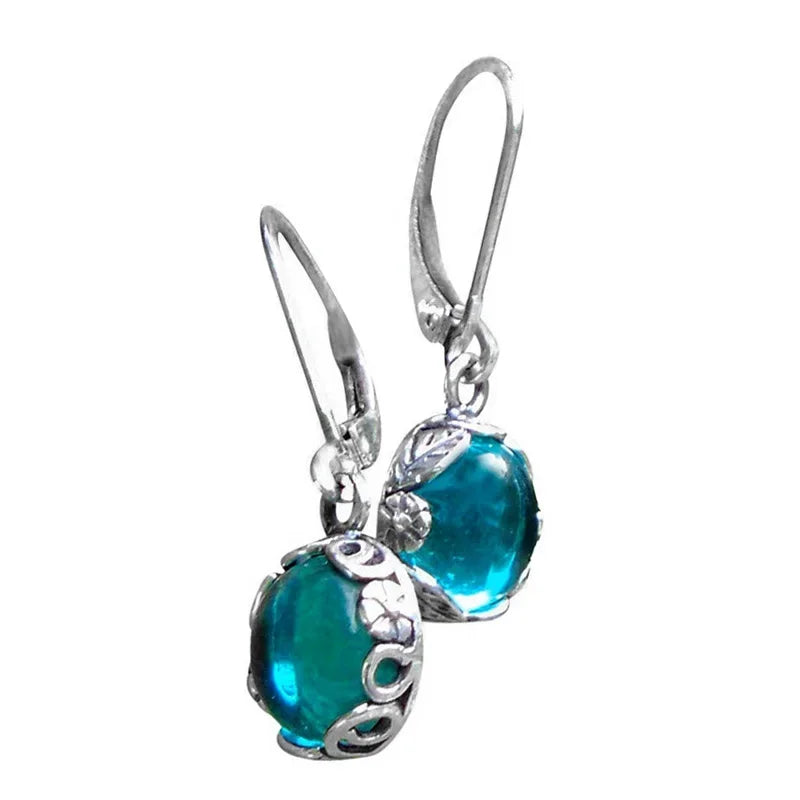 2025 New Colorful Crystal Zircon Bridal Earrings, European and American Personalized Fashion Trend, High End Jewelry