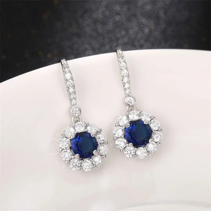 2025 New Colorful Crystal Zircon Bridal Earrings, European and American Personalized Fashion Trend, High End Jewelry