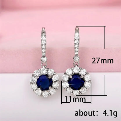 2025 New Colorful Crystal Zircon Bridal Earrings, European and American Personalized Fashion Trend, High End Jewelry