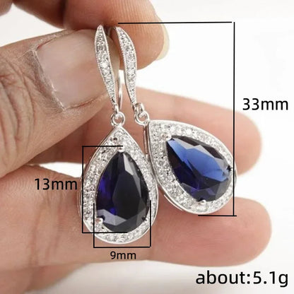 2025 New Colorful Crystal Zircon Bridal Earrings, European and American Personalized Fashion Trend, High End Jewelry