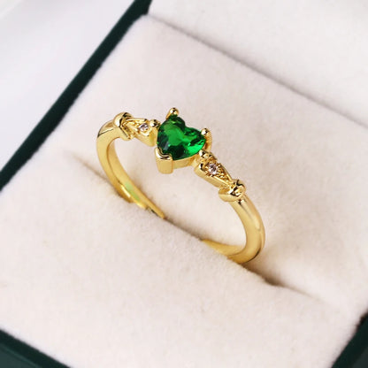 Fashion Green Cubic Zirconia 18K Gold Plated Emerald Crystal For Women Charm Bling Luxury CZ Zircon Jewelry New