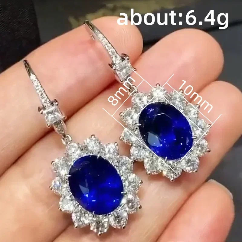 2025 New Colorful Crystal Zircon Bridal Earrings, European and American Personalized Fashion Trend, High End Jewelry