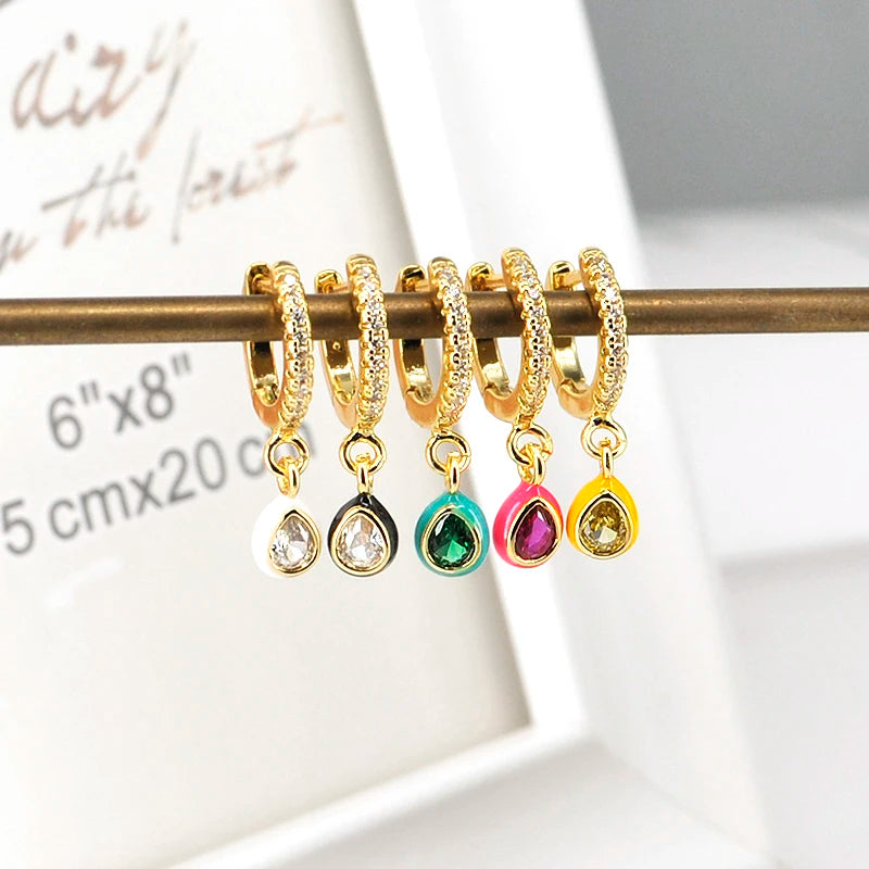 925 Sterling Silver Ear Needle Fashion Exquisite Hoop Earrings  Classic Rose Red Series Earrings for Women Patty Jewelry Gift