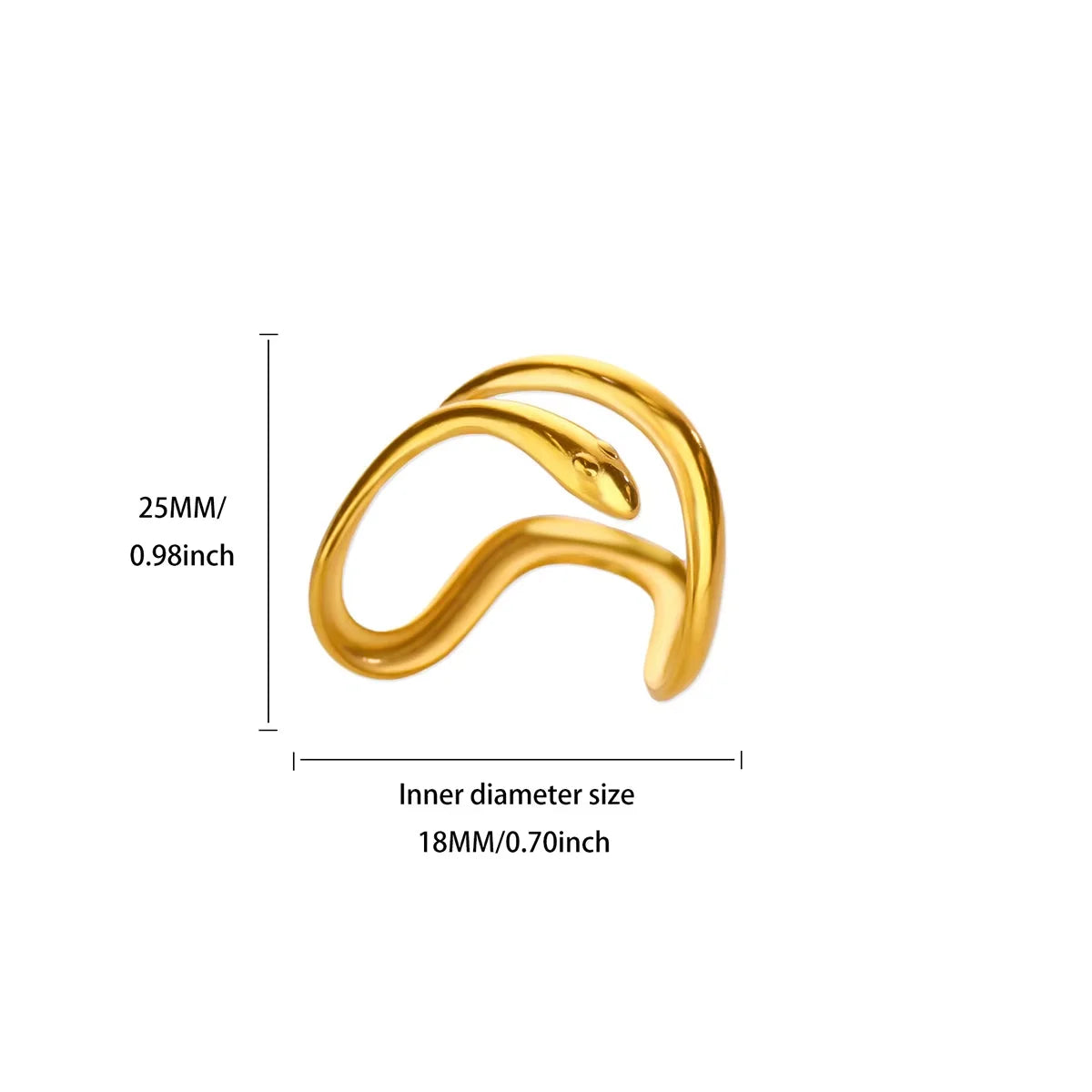 Stainless Steel Irregular Wave Rings For Women Creative Gold Color Adjustable Open Ring Female Jewelry Punk Rapper Anillos Gifts
