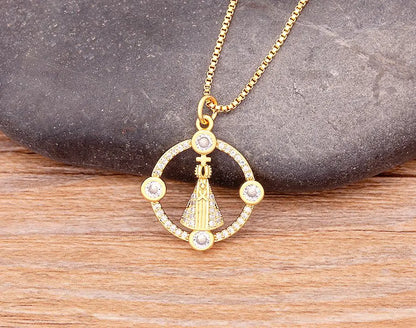 Nidin Romantic Simple Heart-shaped Necklaces Exquisite Crystal Zircon Pendant Gold Plated Clavicle Chain Women's Wedding Jewelry