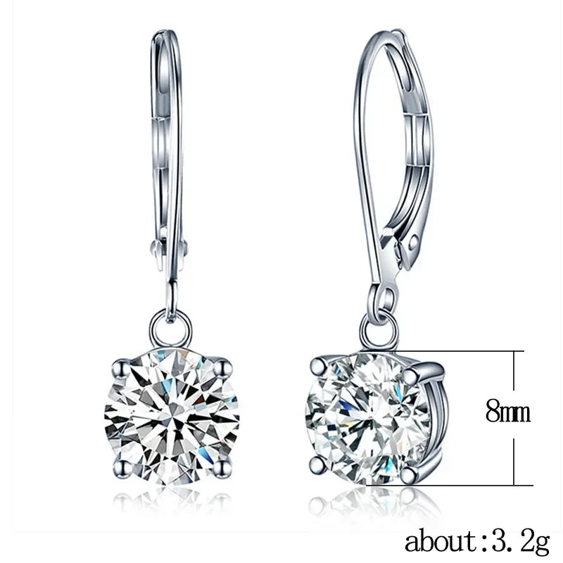 2025 New Colorful Crystal Zircon Bridal Earrings, European and American Personalized Fashion Trend, High End Jewelry