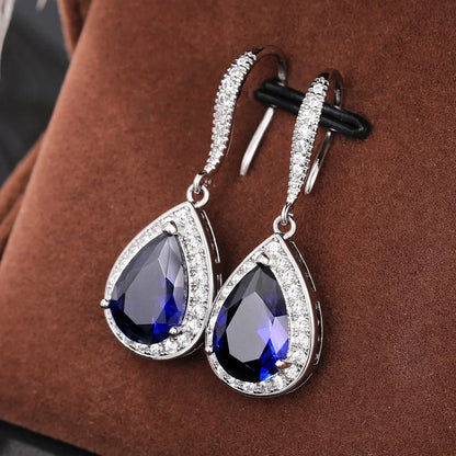 2025 New Colorful Crystal Zircon Bridal Earrings, European and American Personalized Fashion Trend, High End Jewelry