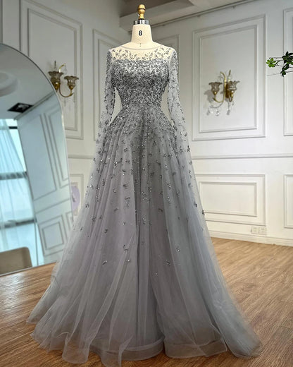 Luxury Elegant Turquoise Evening Dress Gown with Cape  for Formal Occasion 2025 LA72965 Serene Hill Customized