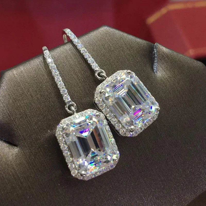 2025 New Colorful Crystal Zircon Bridal Earrings, European and American Personalized Fashion Trend, High End Jewelry