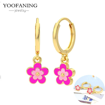 925 Sterling Silver Ear Needle Fashion Exquisite Hoop Earrings  Classic Rose Red Series Earrings for Women Patty Jewelry Gift