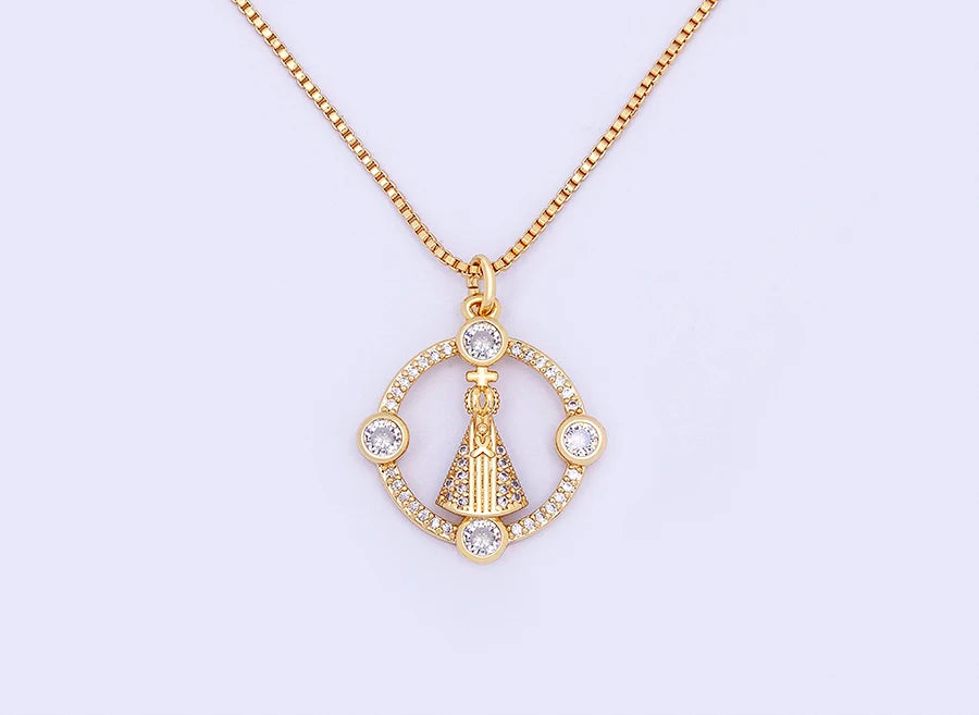 Nidin Romantic Simple Heart-shaped Necklaces Exquisite Crystal Zircon Pendant Gold Plated Clavicle Chain Women's Wedding Jewelry
