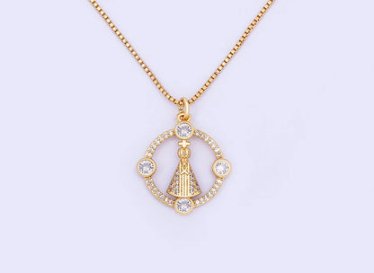 Nidin Romantic Simple Heart-shaped Necklaces Exquisite Crystal Zircon Pendant Gold Plated Clavicle Chain Women's Wedding Jewelry