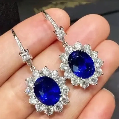 2025 New Colorful Crystal Zircon Bridal Earrings, European and American Personalized Fashion Trend, High End Jewelry