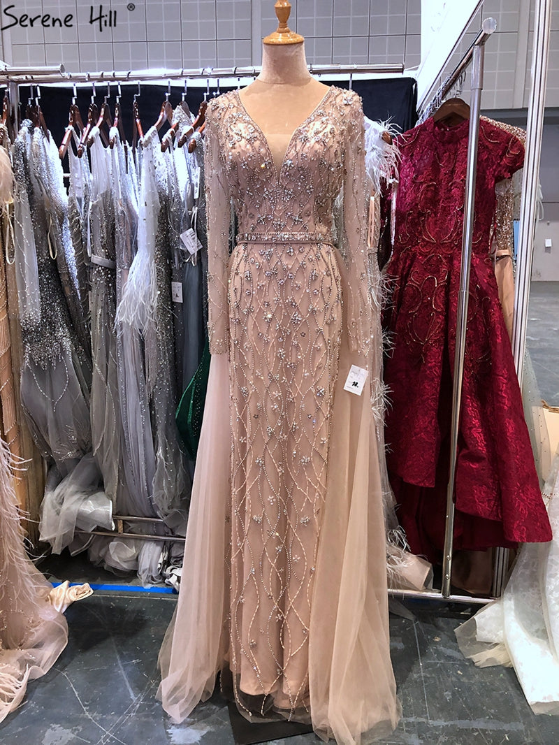 Serene Hill L Lilac s 2025 Dubai Elegant Diamond  Long Luxury Evening Dresse Mermaid Beaded Formal Dress LA70341 Customized