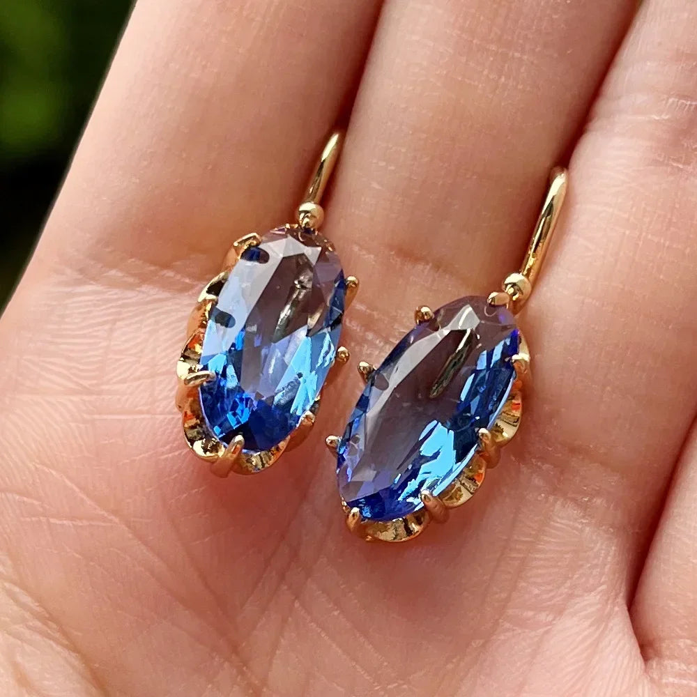 2025 New Colorful Crystal Zircon Bridal Earrings, European and American Personalized Fashion Trend, High End Jewelry