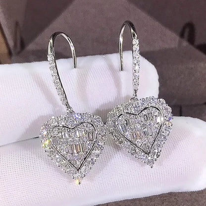 2025 New Colorful Crystal Zircon Bridal Earrings, European and American Personalized Fashion Trend, High End Jewelry