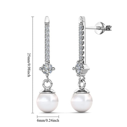 Daisini 925 Sterling Silver Swarovski Crystals and Pearl 2025 Fashionable Bridal Wedding Sparkling Light Luxury Elegant Jewelry