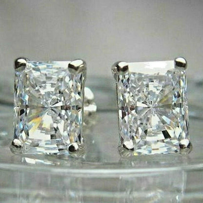 Huitan Chic Women's Drop Earrings Silver Color With Big CZ Stone Gorgeous Female Party Jewelry Anniversary Gift Earring for Girl