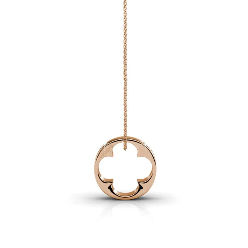 Daisini Trendy Round Geometric Pendant Necklace with Genuine Swarovski Crystals 925 Sterling Silver Fashion Jewelry Gift