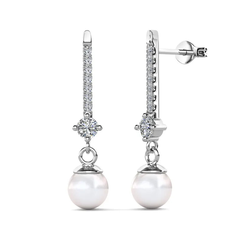 Daisini 925 Sterling Silver Swarovski Crystals and Pearl 2025 Fashionable Bridal Wedding Sparkling Light Luxury Elegant Jewelry