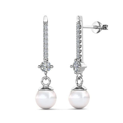 Daisini 925 Sterling Silver Swarovski Crystals and Pearl 2025 Fashionable Bridal Wedding Sparkling Light Luxury Elegant Jewelry