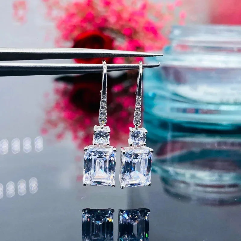 2025 New Colorful Crystal Zircon Bridal Earrings, European and American Personalized Fashion Trend, High End Jewelry