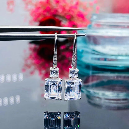 2025 New Colorful Crystal Zircon Bridal Earrings, European and American Personalized Fashion Trend, High End Jewelry