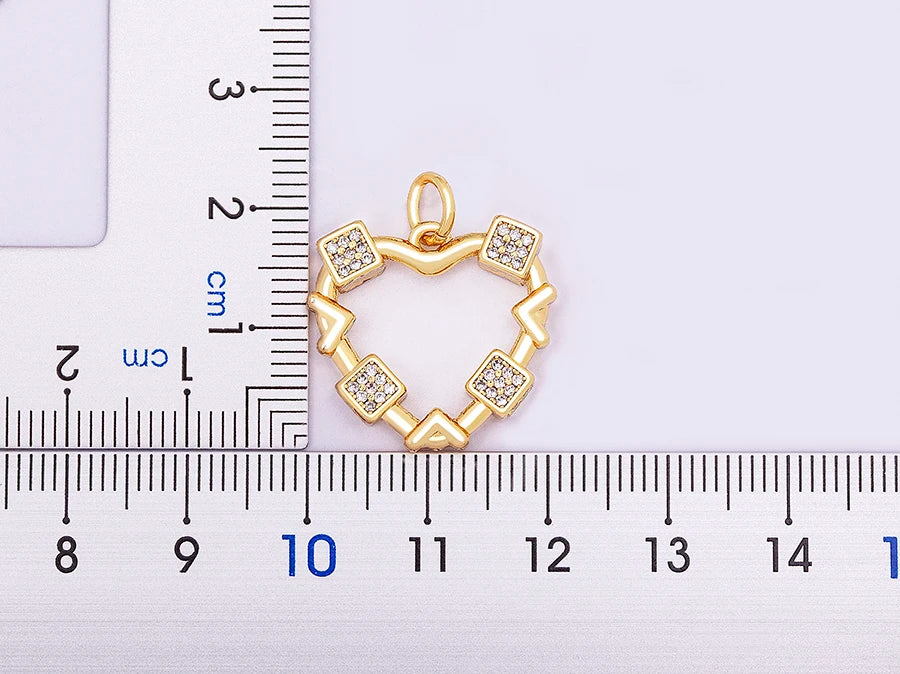 Nidin Romantic Simple Heart-shaped Necklaces Exquisite Crystal Zircon Pendant Gold Plated Clavicle Chain Women's Wedding Jewelry
