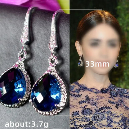 2025 New Colorful Crystal Zircon Bridal Earrings, European and American Personalized Fashion Trend, High End Jewelry