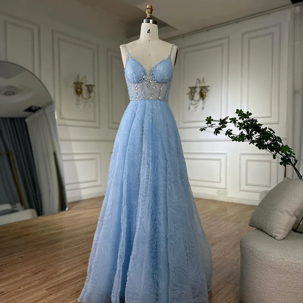 Serene Hill 2025 Arabic Sage Green  Spaghetti Strap Backless A-Line Prom Dress for  | Wedding Party LA72636 Customized