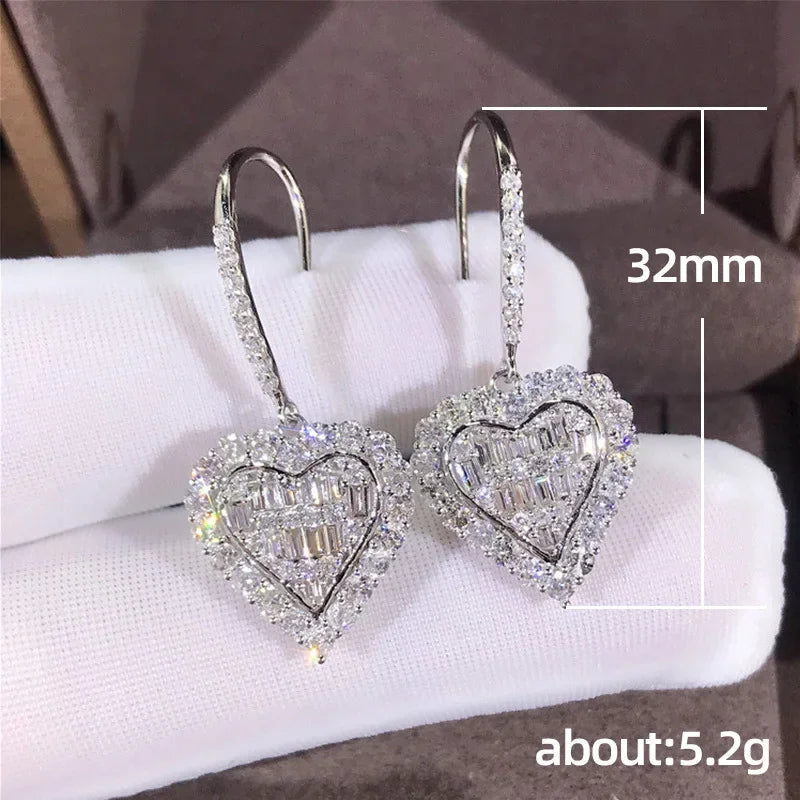 2025 New Colorful Crystal Zircon Bridal Earrings, European and American Personalized Fashion Trend, High End Jewelry
